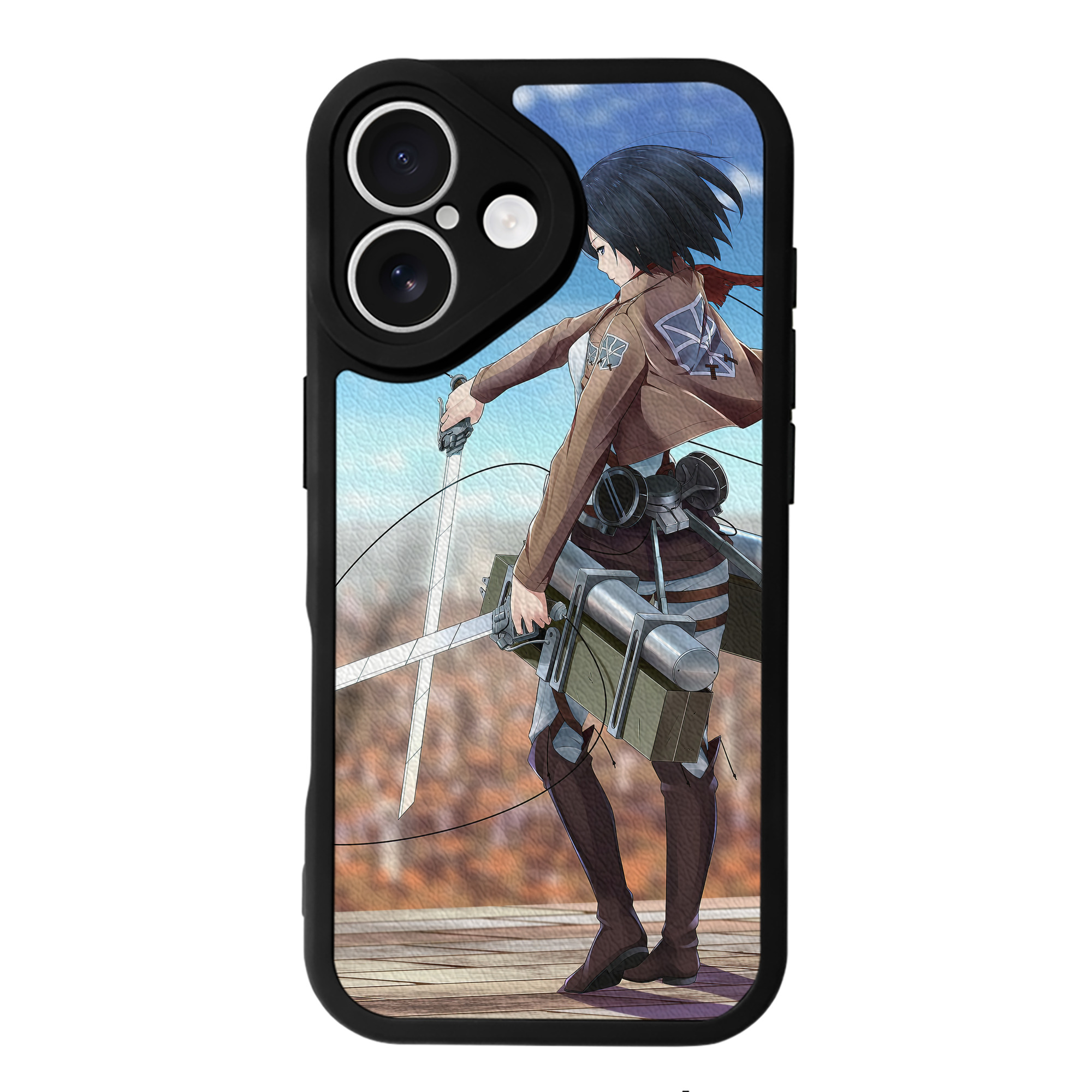 （画像用） 進撃の巨人 Attack on Titan 【iPhone 16シリーズ対応】シリコンスマホケース（レザー調） 材質：シリコン